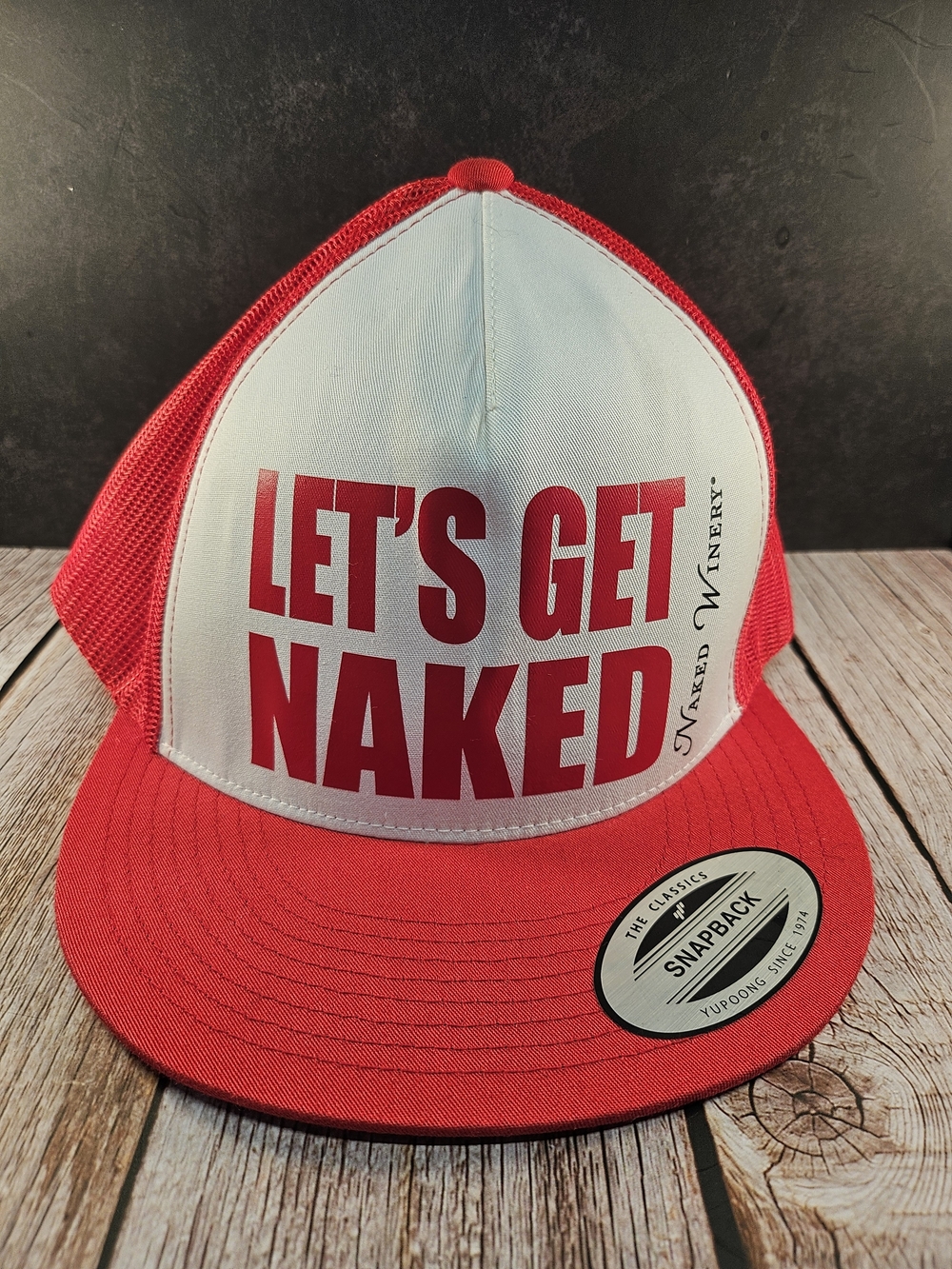🍷 Vintage "Let's Get Naked" Naked Winery Trucker Hat